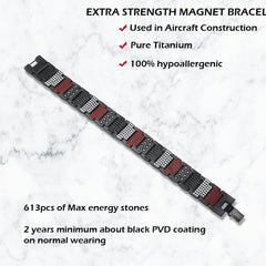 USWEL Strengthen bracelet side view shows secure fold-over clasp and durable titanium build.