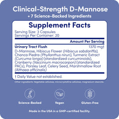 UT-Fem Solution bottle shown with glasses for everyday urinary tract support.