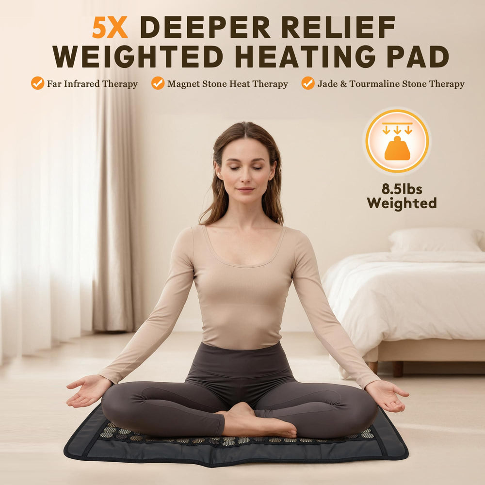 UTK pad interior features magnets, tourmaline, and jade for soothing warmth and energy