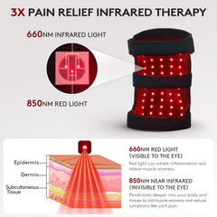 UTK red light knee pad side view with ergonomic fit