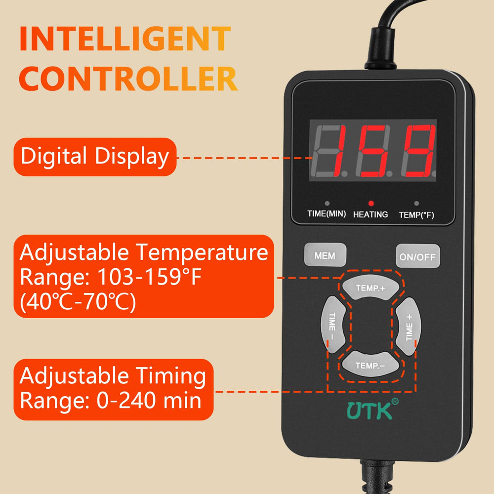 UTK heated shoulder straps offer two adjustable bands for a secure, personalized fit.