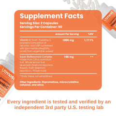 Utmost Nutrients Liposomal Vitamin C capsules ready to swallow.