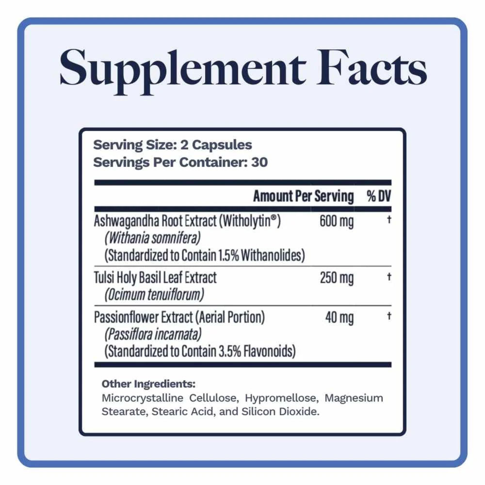Utzy Naturals Adapto-Calm capsules close-up showing easy-to-swallow option.