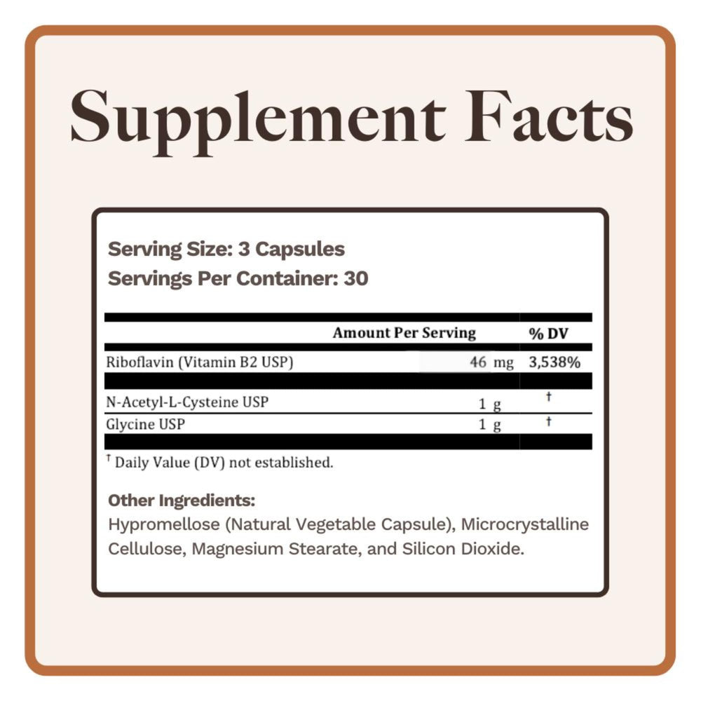 Utzy Naturals GlyNAC+ capsules close-up show vegetarian formula and a clean label.