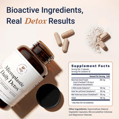 Utzy Naturals Microplastic Daily Detox capsules ready for a simple daily routine.