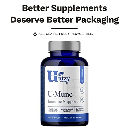 Close-up of U-Mune capsules highlighting easy daily immune support.