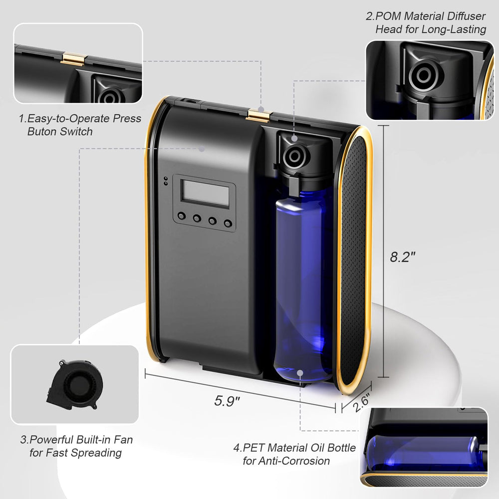 UXIKAPEEN Scent Air Machine diffuser nozzle close-up highlights precise aroma release.