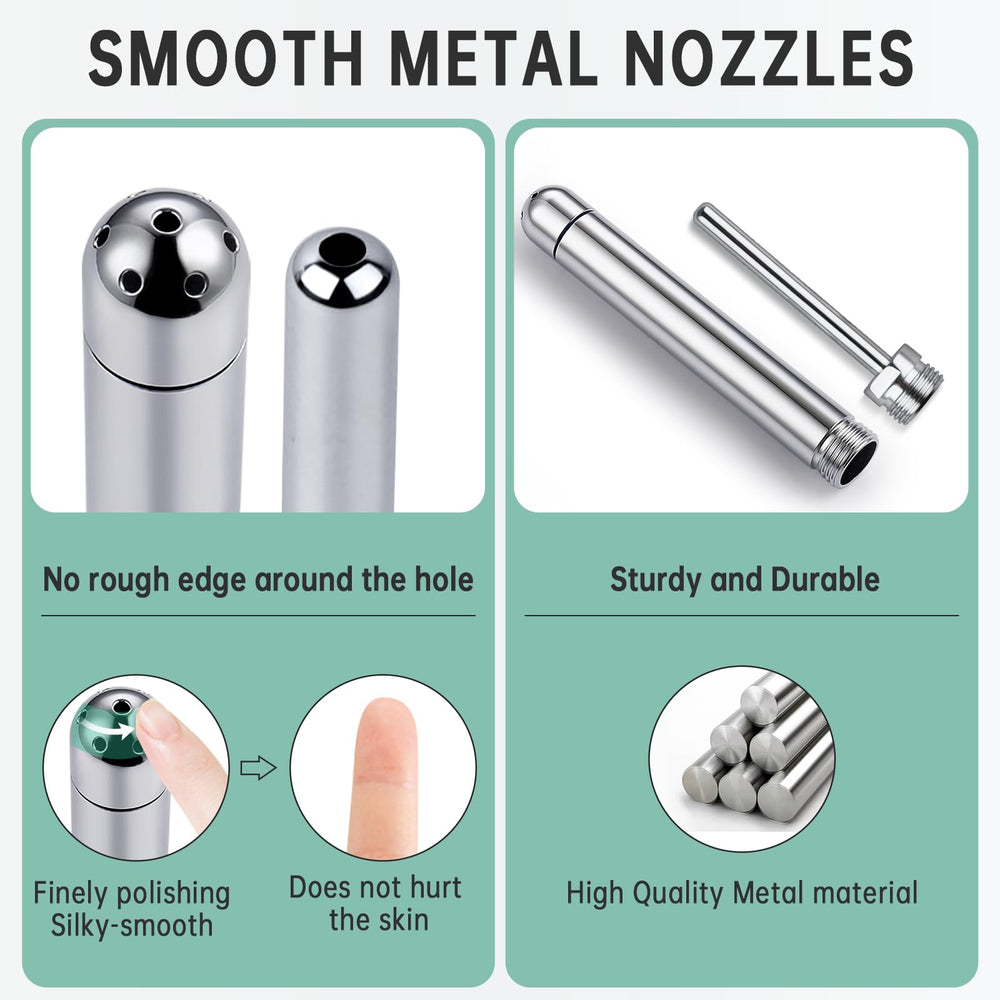 V-Frankness metal enema nozzle with smooth surface for comfort.