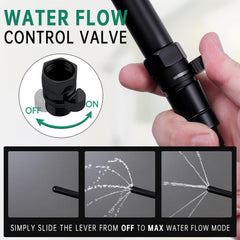 V-Frankness metal 3-way diverter makes switching between shower and nozzle easy