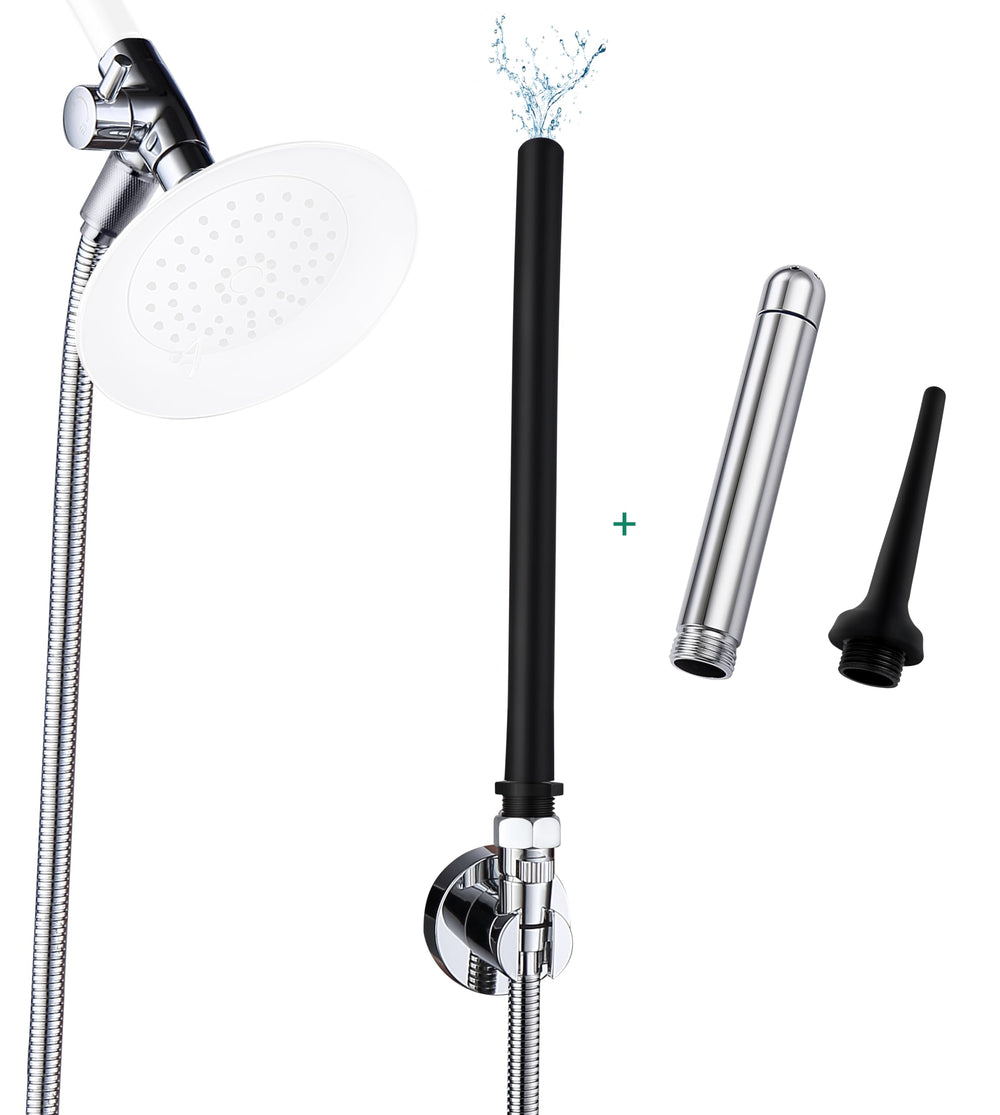 V-Frankness shower enema system hose offers flexible cleansing in the shower