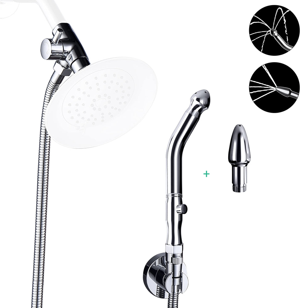 V-Frankness shower enema system hose 100 inches enables flexible in-shower cleansing