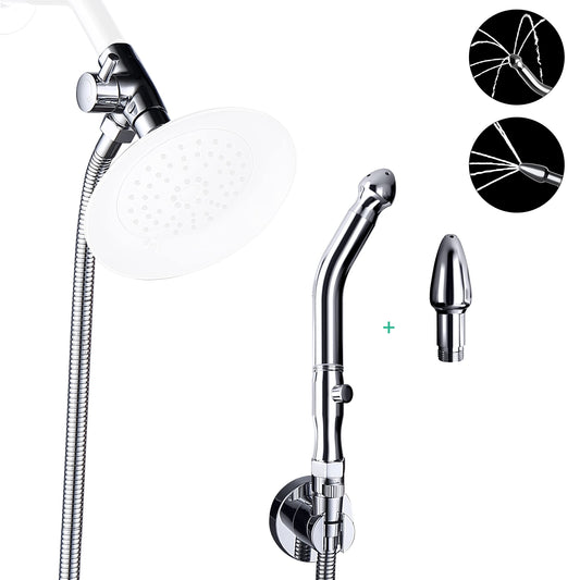 V-Frankness shower enema system hose 100 inches enables flexible in-shower cleansing