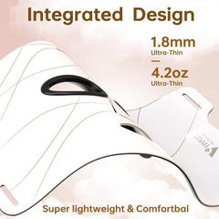 User wearing the VYM mask during a home skincare session