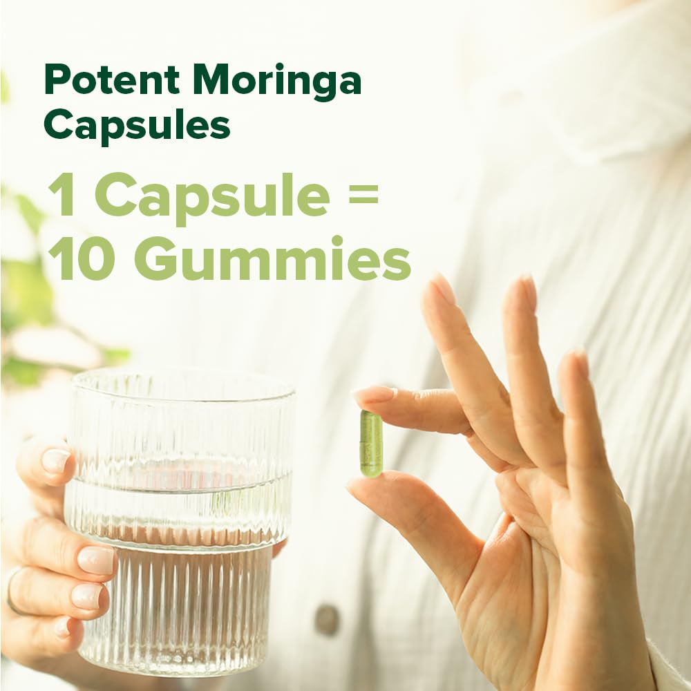 VAHDAM Moringa third-party testing seal indicating purity.