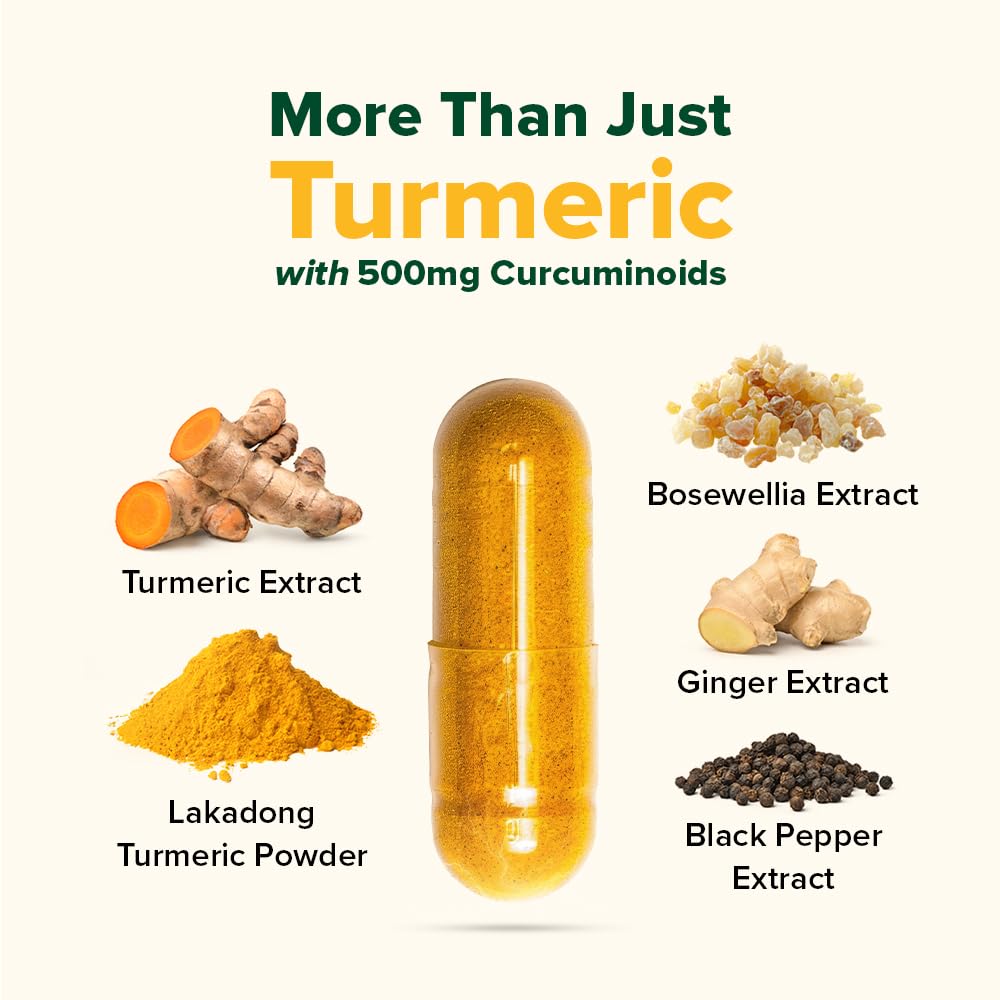 VAHDAM Turmeric Curcumin capsules closeup emphasizing curcuminoids and absorption