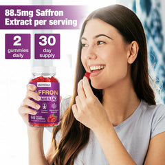 VAJYKEWJY Saffron Gummies natural flavor in bright packaging