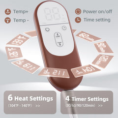 VALGELUIK heating pad features ultra-soft microplush fabric for premium comfort.