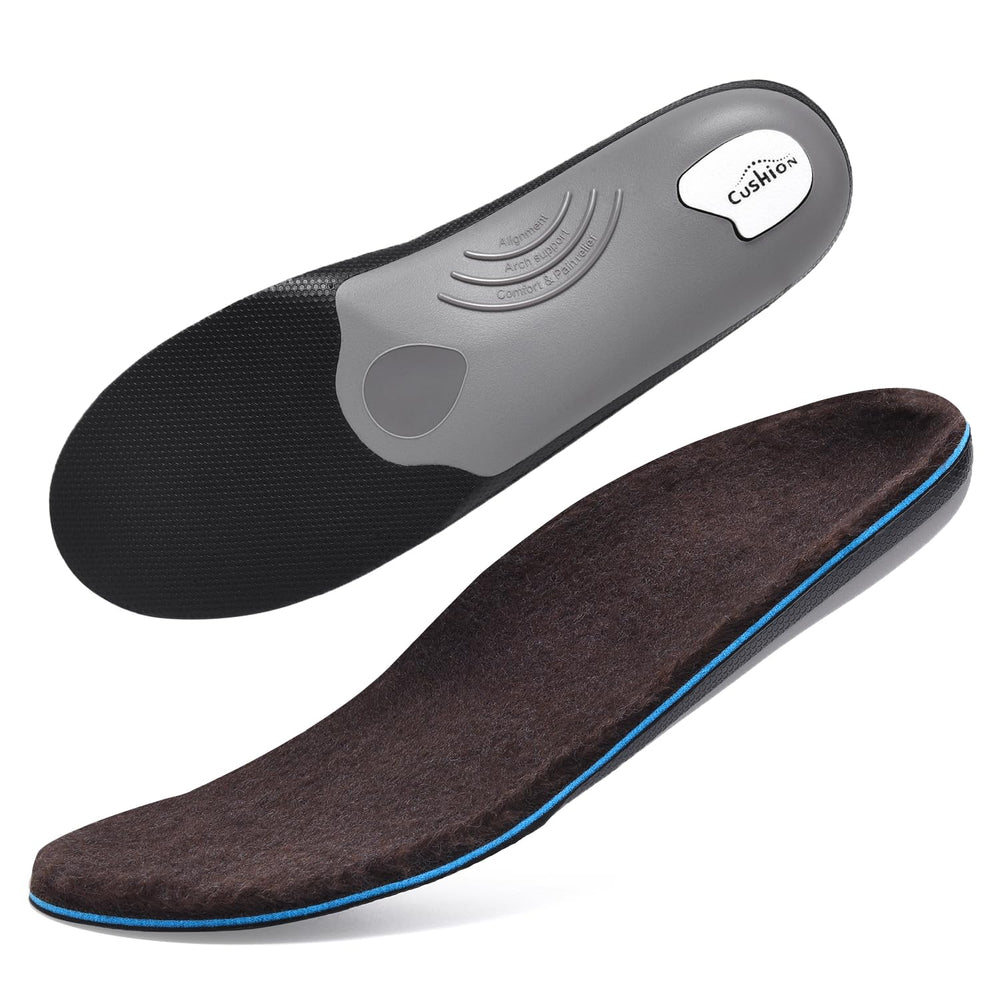 VALSOLE winter wool insoles inside a boot for all-day warmth
