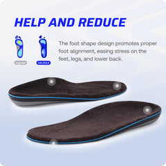 VALSOLE orthotic insoles arch support close-up with plush wool texture.