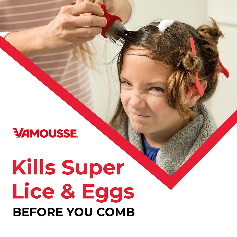 Vamousse PRO daily shampoo bottle highlighting ongoing lice defense for a clean, lice-free look.