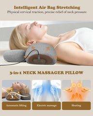 VANJUNBILL ergonomic neck pillow supports posture while relaxing muscles