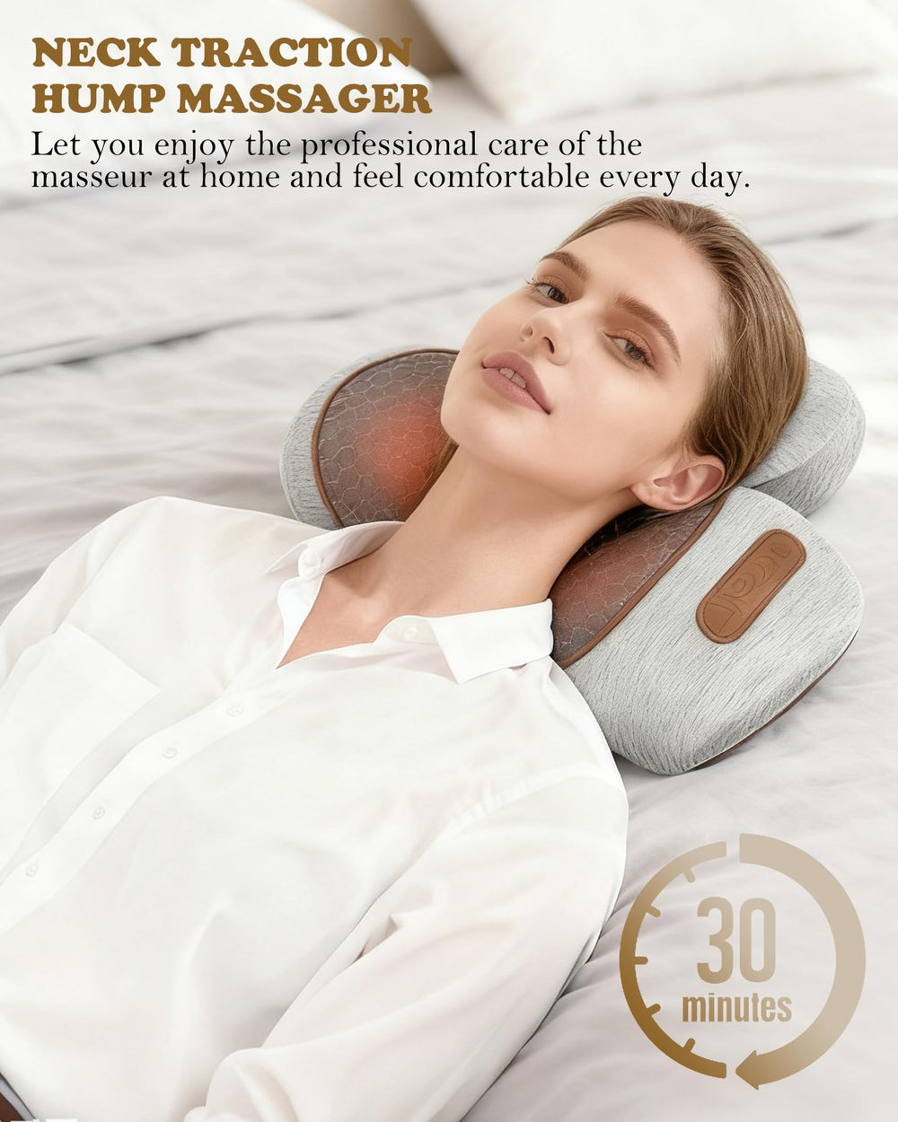 VANJUNBILL portable neck massager is lightweight for travel