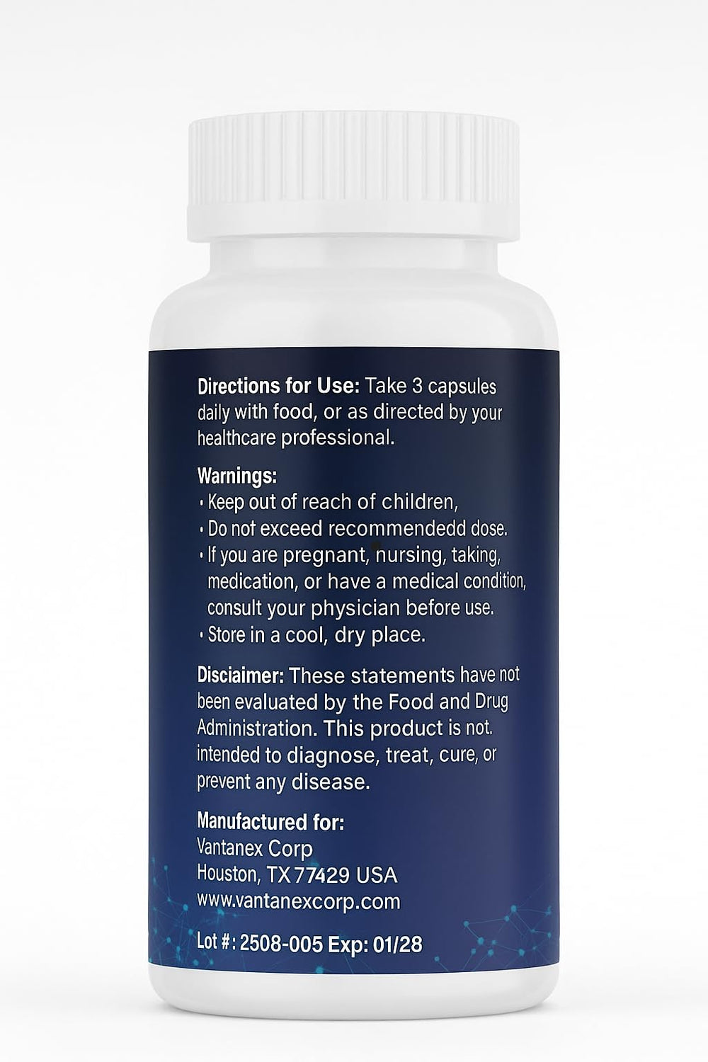 Vantanex MitoFusion serving suggestion demonstrates simple daily routine integration