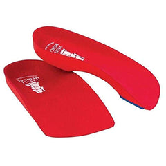 Vasyli 19 custom insole in red for XX-Large, 3/4 length, firm support for daily walking