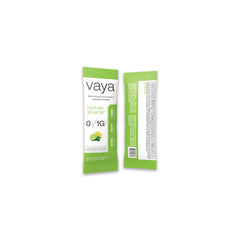 Vaya packets being poured into a glass of water for easy mixing.