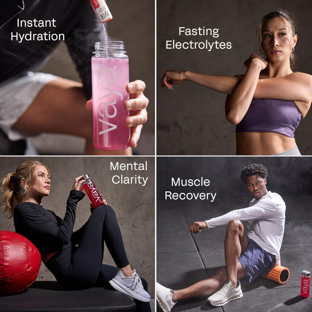 Vaya Raspberry pour into glass for fast electrolyte boost when thirsty