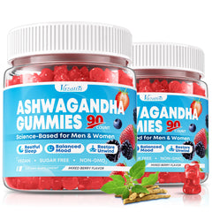 Vazatisi Ashwagandha Gummies bottle-label highlighting full-spectrum extract and daily wellness.