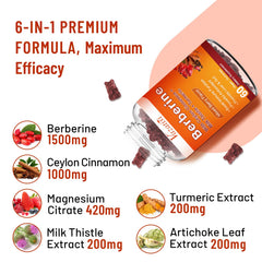 Vazatisi Berberine Gummies with cinnamon and turmeric on packaging.