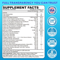 Vazatisi Biotin Gummies box with wellness routine imagery