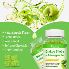 Vazatisi Ginkgo Biloba Gummies apple serving shows daily ritual