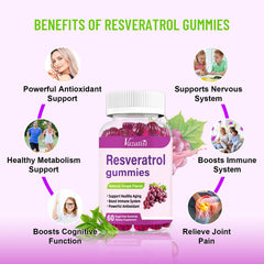 Vazatisi Resveratrol gummies grape flavor close-up as tasty daily supplement