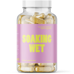 VB Health Soaking Wet bottle front for vaginal health and moisture support.
