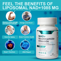 VBTOP NAD+ liposomal delivery suggesting enhanced cellular absorption.