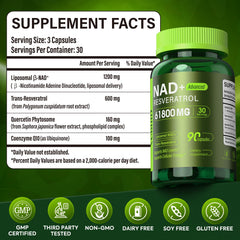 VCBIRD Nad Resveratrol product photo suggests active days and mental clarity.