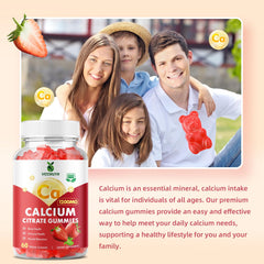 VCCHUYH calcium citrate gummies on shelf display highlights accessible everyday supplement option.