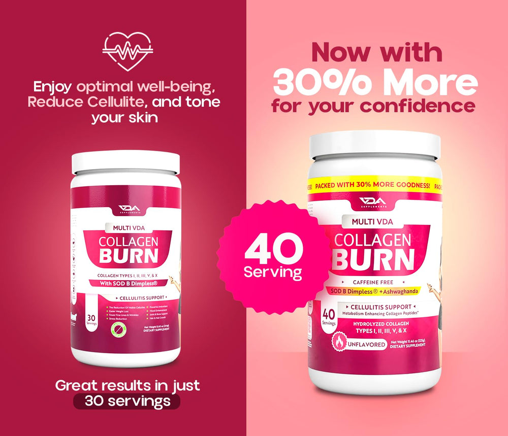 VDA Supplements ready-to-use routine with collagen in a glass as part of daily ritual.