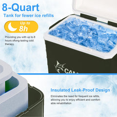 Veanvoky 8-quart cooling tank enabling longer cooling sessions.
