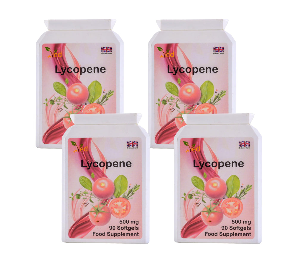 Ved Lycopene softgel bottle front view highlighting premium quality