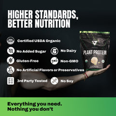 VEDGE label highlights USDA Organic, gluten-free, dairy-free.