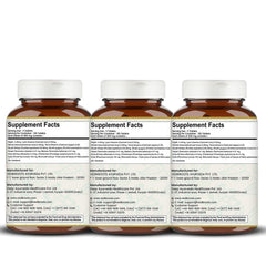 VEDIKROOTS Arogyav ardhini Vati tablets closeup highlighting herbal formulation.