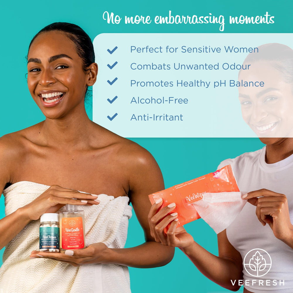 VeeFresh Veewipes on-the-go pack for quick freshness and discreet use.