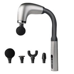Veefy deep tissue massage gun with long handle enables back reach.