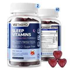 VEETAGYO melatonin-free gummies bottle for natural relaxation and peaceful nights