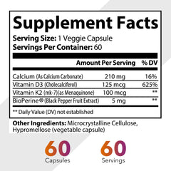 Veetify BioPerine label indicating enhanced absorption