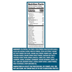 Vega Protein + Nutrition chocolate ingredients blend showing pea, flaxseed and hemp.