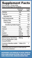 Scoop of Vega Sport protein powder being added to blender for smoothies